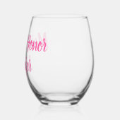 Verre À Vin Sans Pied La servante d'honneur Mariage rose (Gauche)