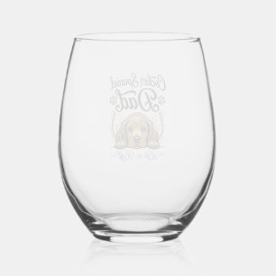 Verre À Vin Sans Pied La vie de papa Cocker Spaniel est rude Vintage T-s