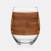 Verre À Vin Sans Pied L'Âge Personnalisé S'Améliore Avec Le Ton En Bois (Gauche)