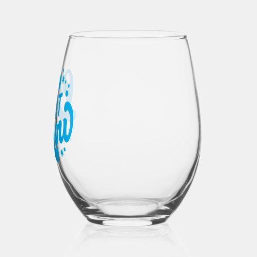 Verre À Vin Sans Pied Laisser neiger hiver design (Gauche)