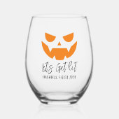 Verre À Vin Sans Pied Laissons-nous ! | Jack O'Lantern Halloween Party (Recto)
