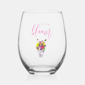 Verre À Vin Sans Pied L'amour dans la floraison Mariage (Recto)