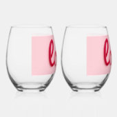 Verre À Vin Sans Pied L'amour en rose (Droite)