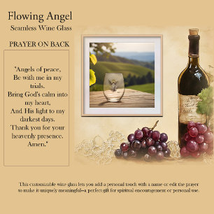 Verre À Vin Sans Pied L'ange qui s'épanouit avec l'amour de Dieu