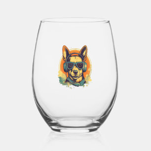 Verre À Vin Sans Pied L'art du chien qui capte l'essence de la canine