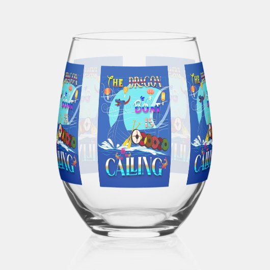 Verre À Vin Sans Pied Le Bateau Dragon Appelle (Gauche)