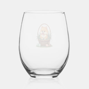 Verre À Vin Sans Pied Le bazar de Pâques de Gomi Vintage Chien de Pâques