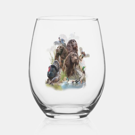 Verre À Vin Sans Pied Le Boykin Spaniel (Verso)
