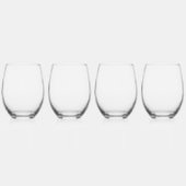 Verre À Vin Sans Pied Le nombre zéro (0) en noir (Gauche)