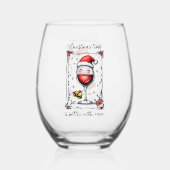 Verre À Vin Sans Pied Le temps de Noël est meilleur avec le vin (Verso)