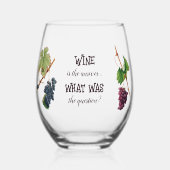 Verre À Vin Sans Pied Le vin est la réponse drôle (Recto)