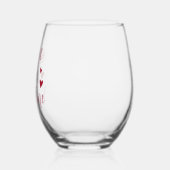 Verre À Vin Sans Pied Le Vin Est Mon Valentin (Gauche)