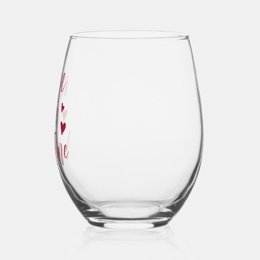 Verre À Vin Sans Pied Le Vin Est Mon Valentin (Gauche)