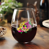 Verre À Vin Sans Pied Léopard jaune Gecko Vert