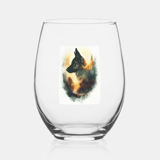 Verre À Vin Sans Pied Les bergers allemands comme guides fantomatiques (Recto)