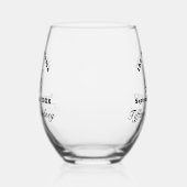 Verre À Vin Sans Pied Les Deux Deviennent Un Jeu De Drinkware De Script  (Gauche)