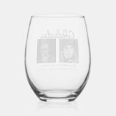 Verre À Vin Sans Pied Les diplômés | 2 Partie de double graduation (Verso)