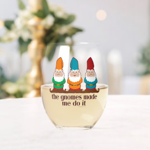 Verre À Vin Sans Pied Les Gnomes M'Ont Fait Le Faire