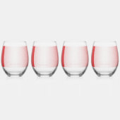 Verre À Vin Sans Pied Les touches rouge, orange et rose se mélangent (Dos)