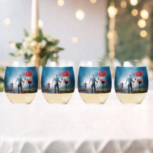 Verre À Vin Sans Pied Les zombies aux yeux lumineux de SlipperyJoe pour