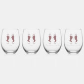 Verre À Vin Sans Pied Lesbiennes Mariées Regency Rose Roses (Dos)