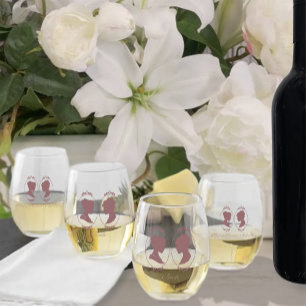 Verre À Vin Sans Pied Lesbiennes Mariées Regency Rose Roses