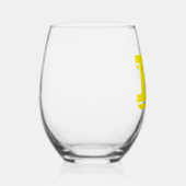 Verre À Vin Sans Pied LETTRE INITIALE JaUNE MOYENNE (Droite)