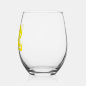 Verre À Vin Sans Pied LETTRE INITIALE JaUNE MOYENNE (Gauche)