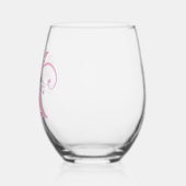 Verre À Vin Sans Pied Lettre monographie florale K Ajouter un nom Change (Gauche)