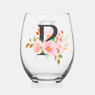 Verre À Vin Sans Pied Lettre P