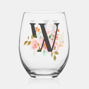 Verre À Vin Sans Pied Lettre W
