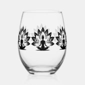 Verre À Vin Sans Pied L'humeur du yoga (Recto)