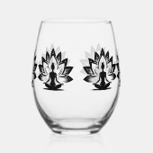 Verre À Vin Sans Pied L'humeur du yoga (Gauche)