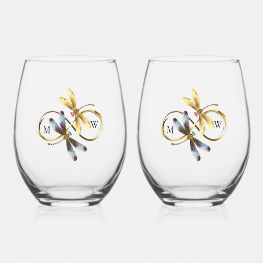 Verre À Vin Sans Pied libellule d'infini (Recto)