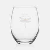 Verre À Vin Sans Pied Libellule étoile de Noël (Verso)