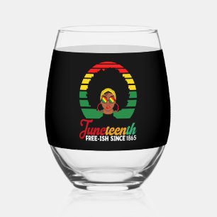 Verre À Vin Sans Pied Liberté noire, c'est libre depuis 1865 Juneteenth