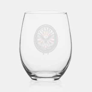 Verre À Vin Sans Pied Liberty Aviator Patriotique Patriotique Aviation V