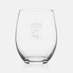 Verre À Vin Sans Pied Licorne Skateboarding Licorne Stylish Fond Blanc