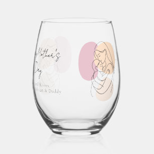Verre À Vin Sans Pied Ligne d'art moderne minimaliste Maman et bébé Fête