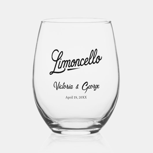 Verre À Vin Sans Pied Limoncello (Recto)