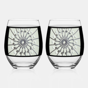 Verre À Vin Sans Pied L'impression de Golf Lover