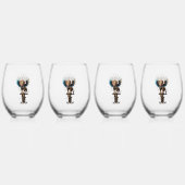 Verre À Vin Sans Pied Lion steampunk étonnant (Recto)