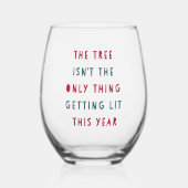 Verre À Vin Sans Pied Lit | Noël (Recto)