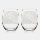 Verre À Vin Sans Pied Lizard Leaves & Colour    (Verso)