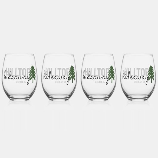 Verre À Vin Sans Pied Location de vacances Cabine Pine Mountain - (Recto)