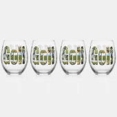 Verre À Vin Sans Pied Logo de l'image de composition du golf, (Gauche)