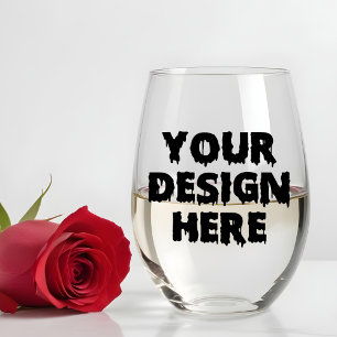 Verre À Vin Sans Pied Logo de marque d'entreprise personnalisé