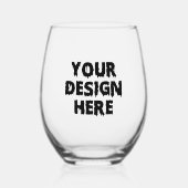 Verre À Vin Sans Pied Logo d'entreprise personnalisé (Recto)