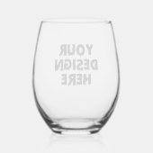 Verre À Vin Sans Pied Logo d'entreprise personnalisé (Verso)
