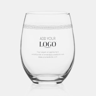 Verre À Vin Sans Pied Logo Personnalisé Moderne Minimaliste Classique Gr